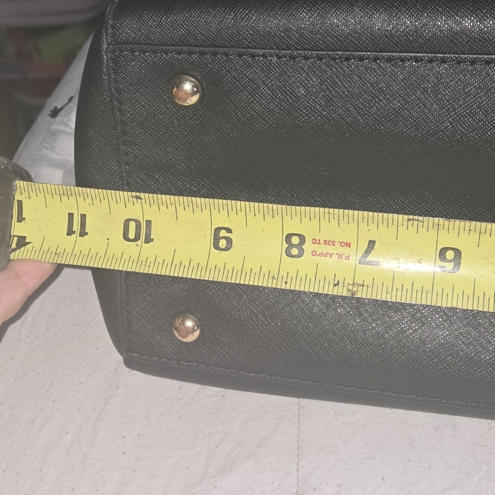 Michael Kors Black Satchel with Gold Accents - Picture 8 of 12
